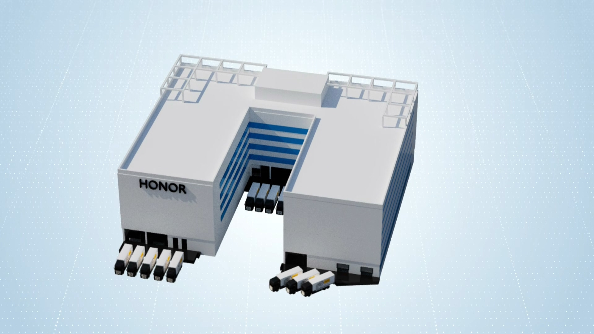 荣耀坪山智能配送中心-工程施工动画制作